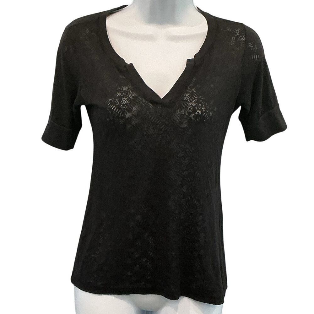 Vintage Rue21 Womens Y2K Lace Top Size Medium Sheer Black Gothic Whimsigoth Vamp